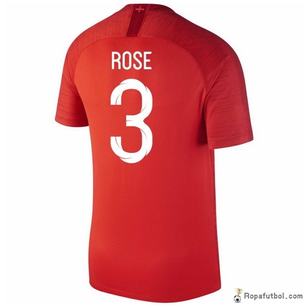 Camiseta Inglaterra Replica Segunda Ropa Rose 2018 Rojo